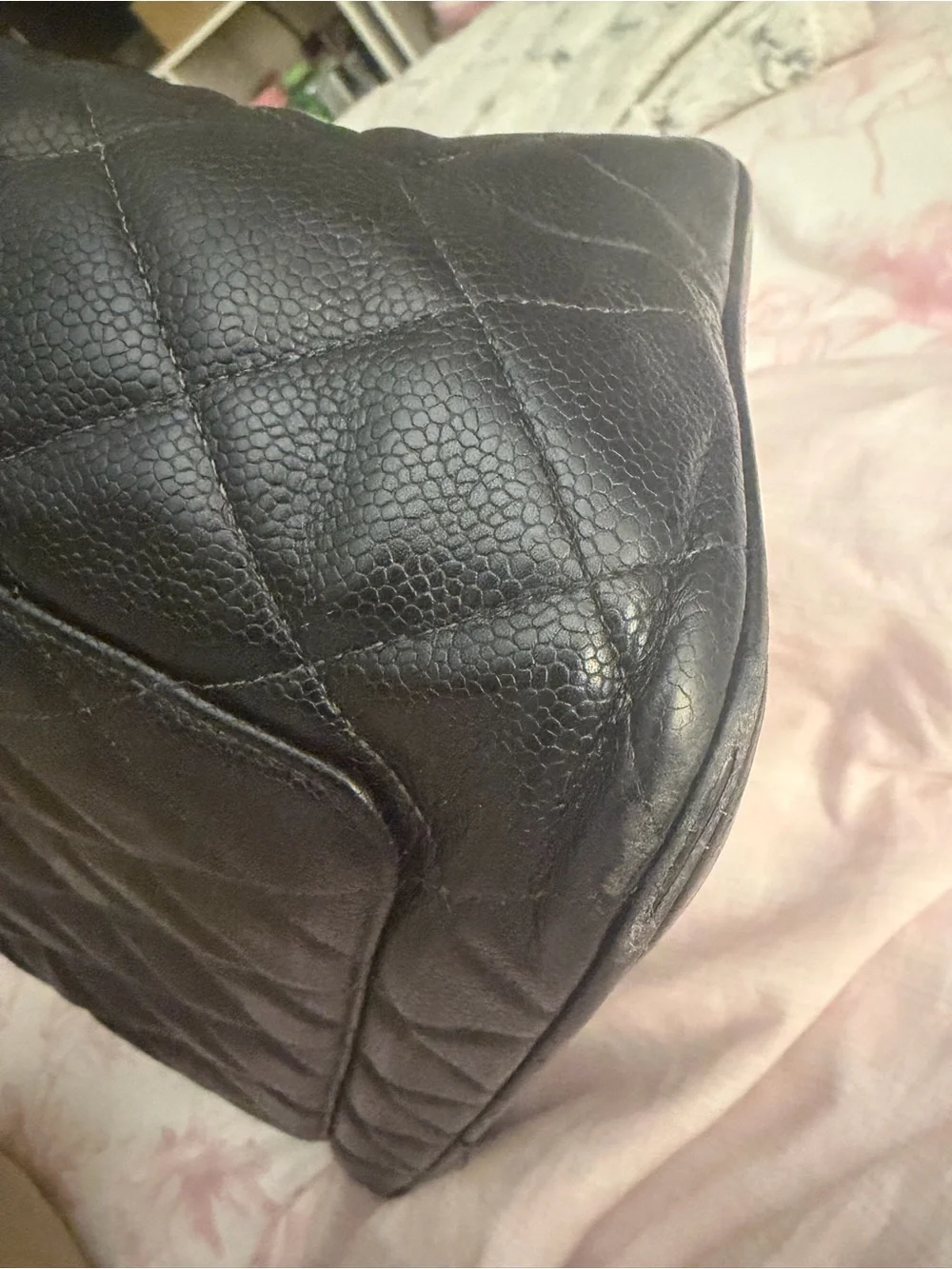 Chanel Medallion quilted caviar Leather Tote with Interlocking Logo